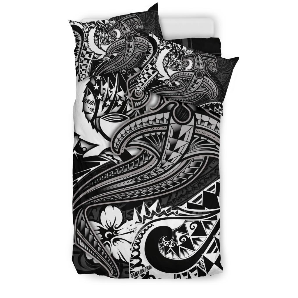 Pohnpei Bedding Set - White Shark Polynesian Tattoo - Polynesian Pride
