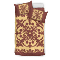 Hawaiian Bedding Set Royal Pattern - Coral - Polynesian Pride