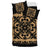 Hawaii Bedding Set Royal Pattern - Black And Gold - Polynesian Pride