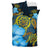 Hawaii Bedding Set - Turtle Hibiscus Pattern Hawaiian Bedding Set - Blue - Polynesian Pride