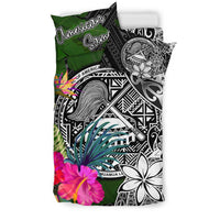 American Somoa Bedding Set - Turtle Plumeria Banana Leaf - Polynesian Pride