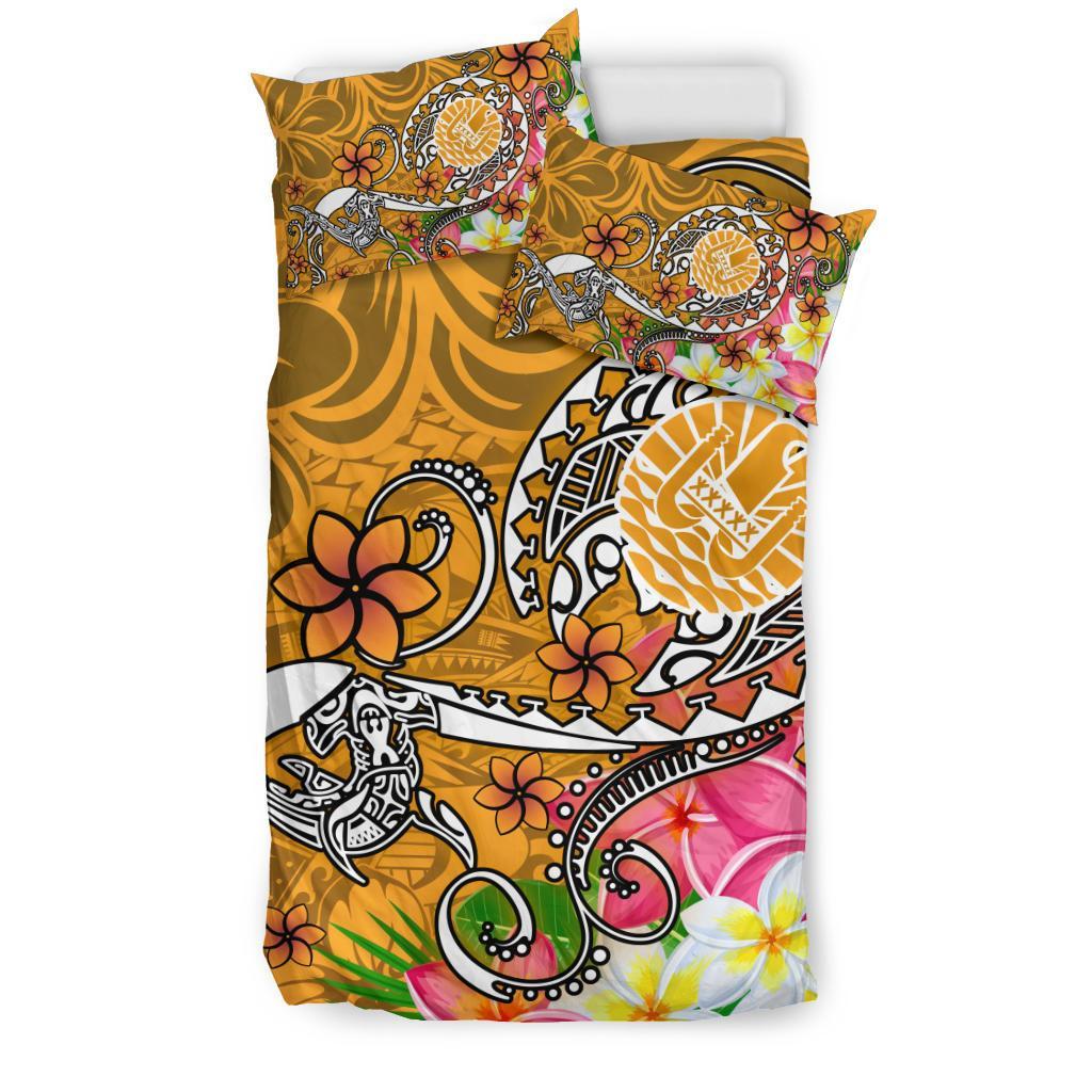 Tahiti Bedding Set - Turtle Plumeria (Gold) - Polynesian Pride