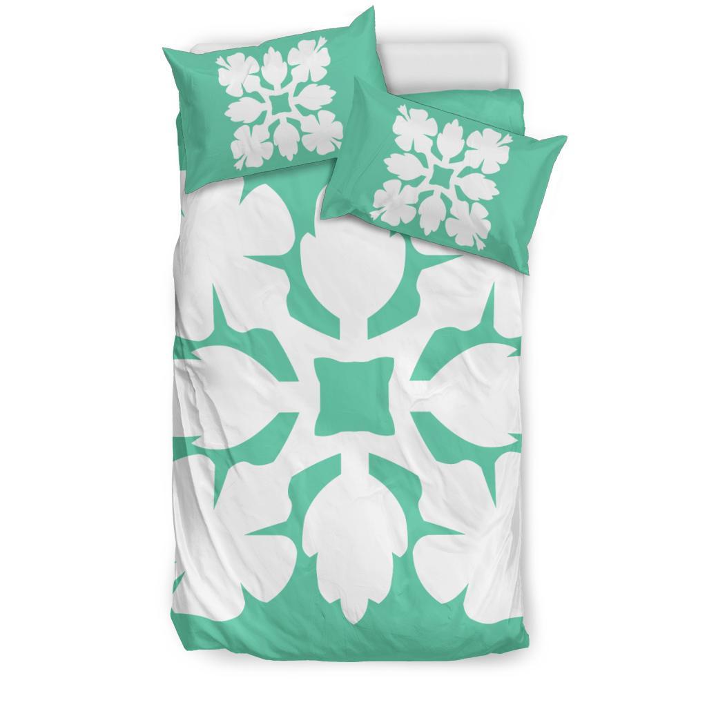 Hawaiian Bedding Set Royal Pattern - Seafoarm- C1 Style - Polynesian Pride