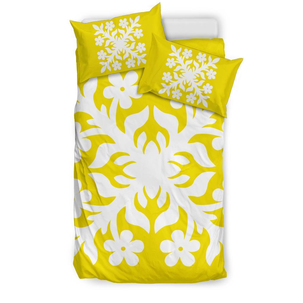 Hawaiian Bedding Set Royal Pattern - Yellow - C2 Style - Polynesian Pride