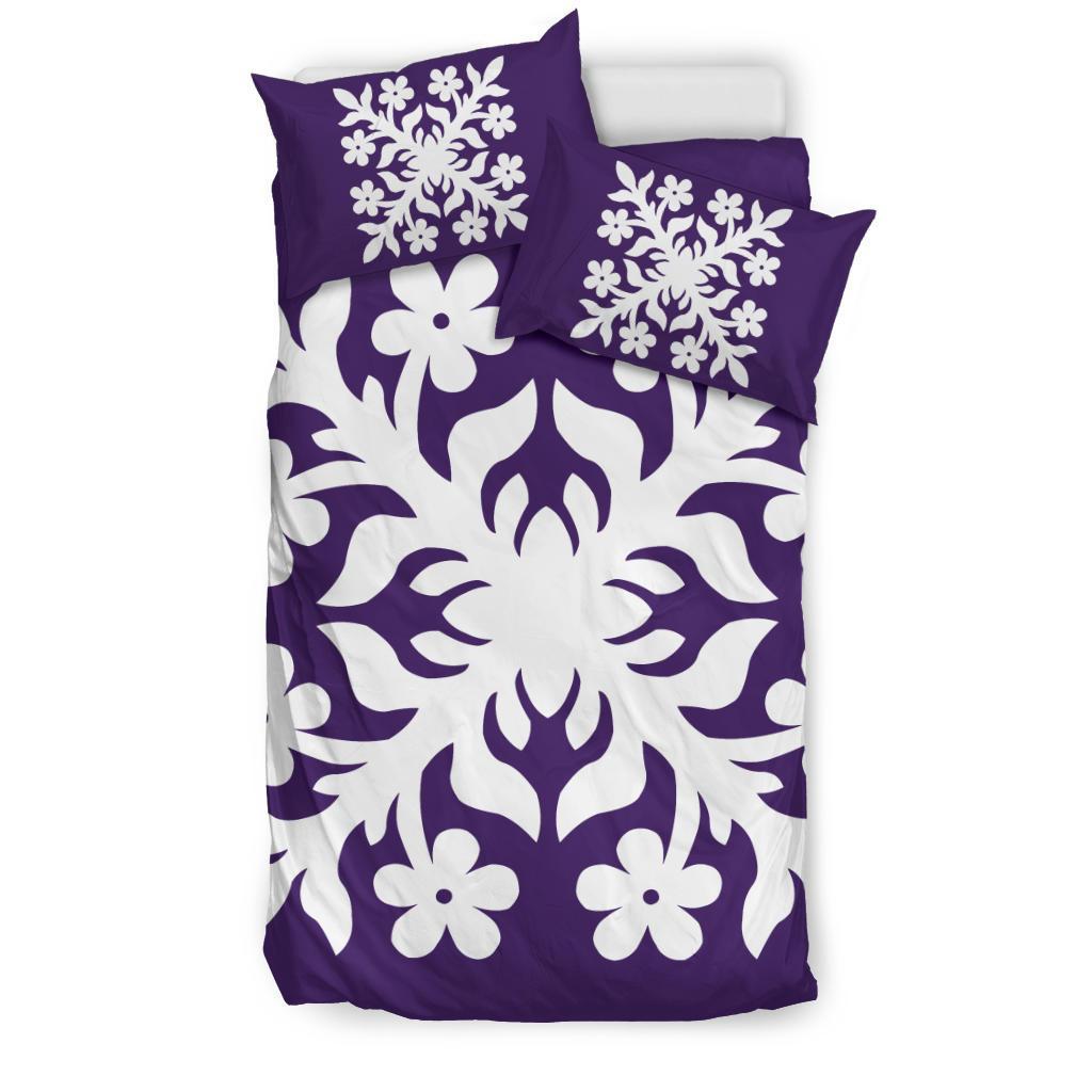 Hawaiian Bedding Set Royal Pattern - Purple - C2 Style - Polynesian Pride