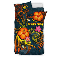 Polynesian Hawaii Personalised Bedding Set - Legend of Kanaka Maoli (Blue) - Polynesian Pride