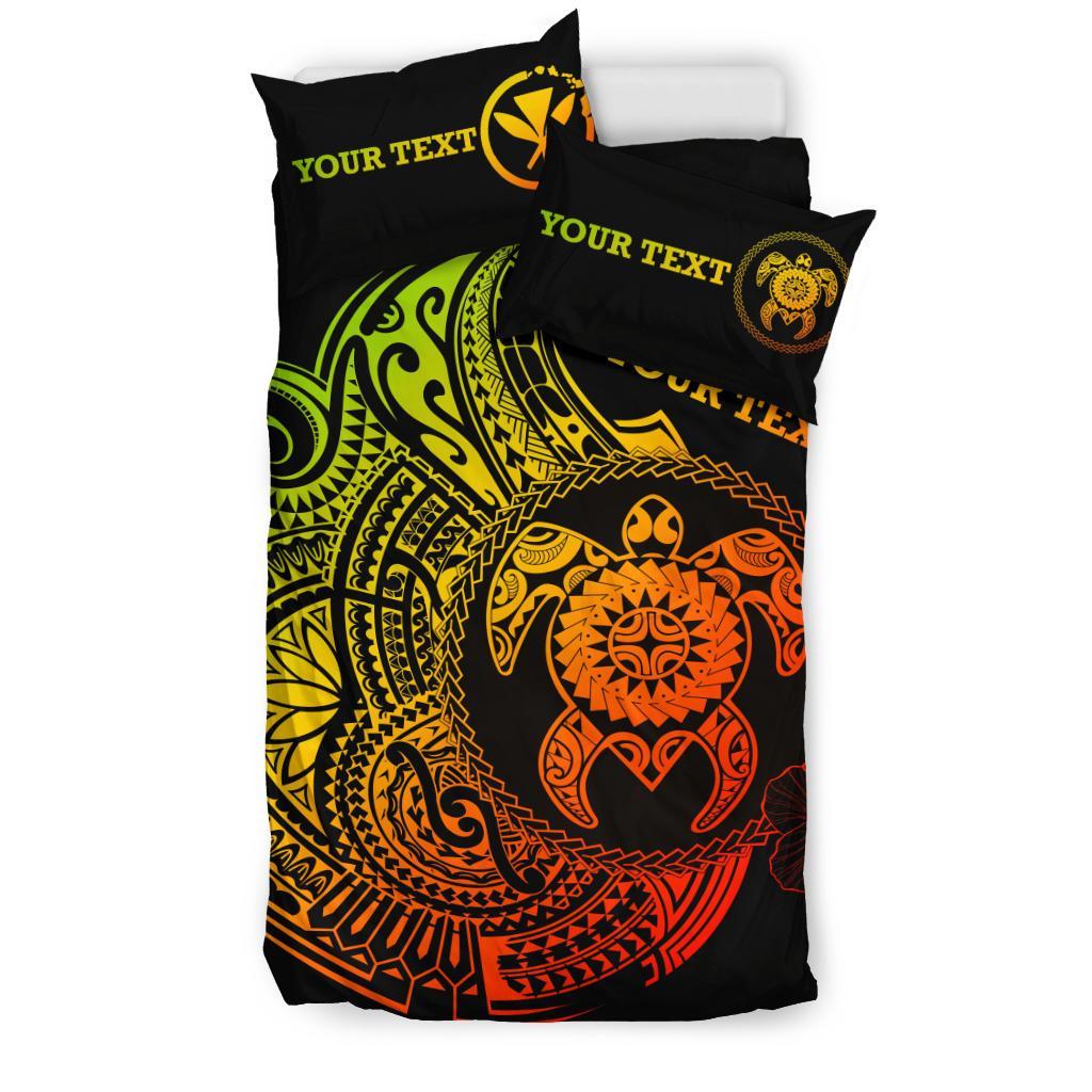 Hawaii Polynesian Personalised Bedding Set - Vintage Polynesian Turtle (Reggae) - Polynesian Pride