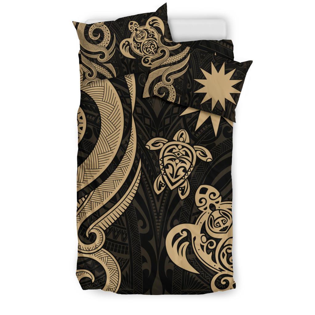 Nauru Bedding Set - Gold Tentacle Turtle - Polynesian Pride