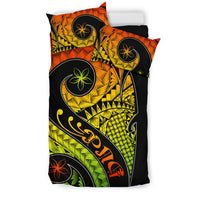 Papua New Guine Bedding Set - PNG Bird And Polynesian Decorative Pattern - Polynesian Pride