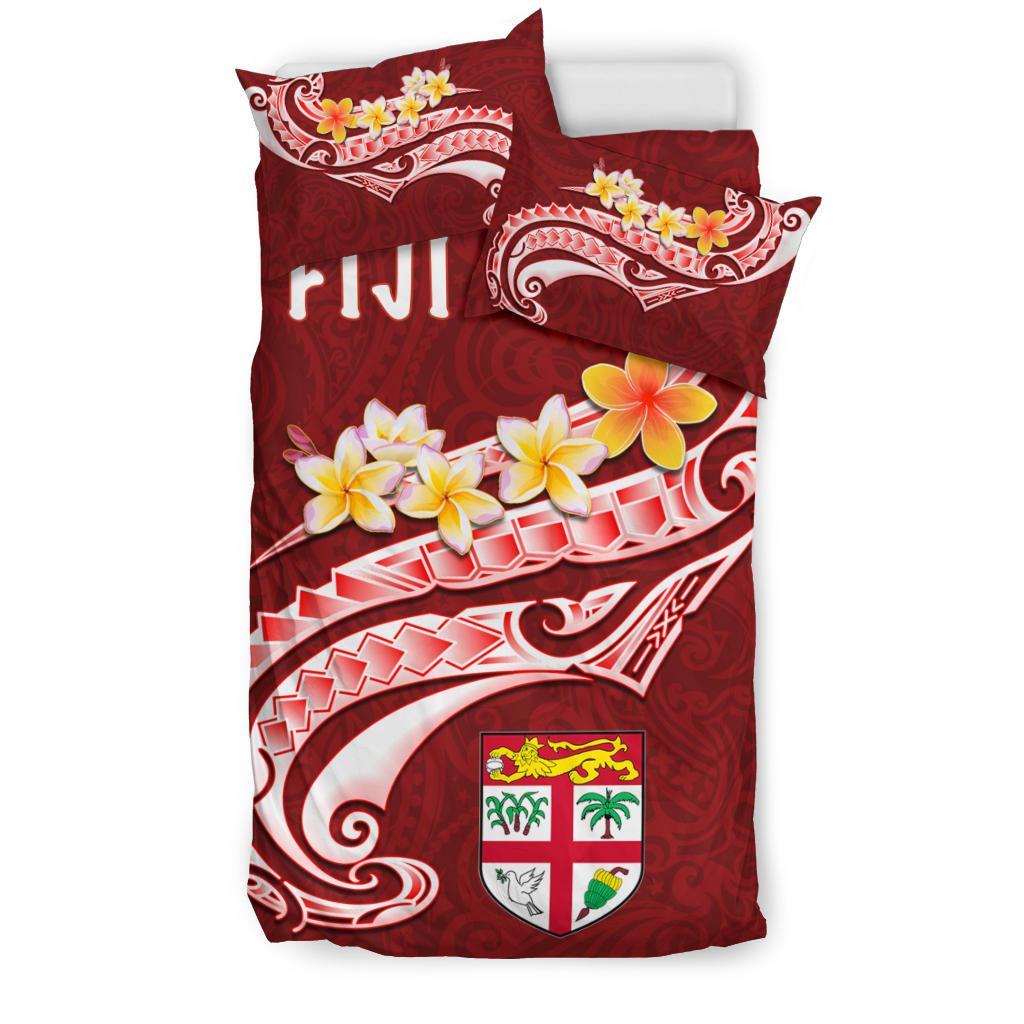 Fiji Bedding Set - Fiji Seal Polynesian Patterns Plumeria (Red) - Polynesian Pride