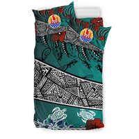Tahiti Bedding Set - Lizard And Turtle Green - Polynesian Pride
