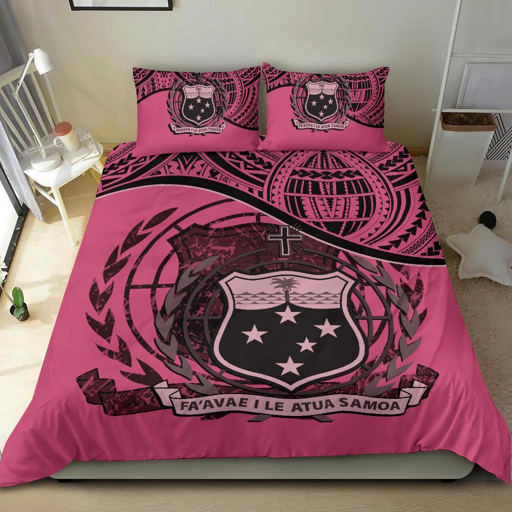 Polynesian Duvet Cover Set - Samoa Bedding Set Pink - Polynesian Pride