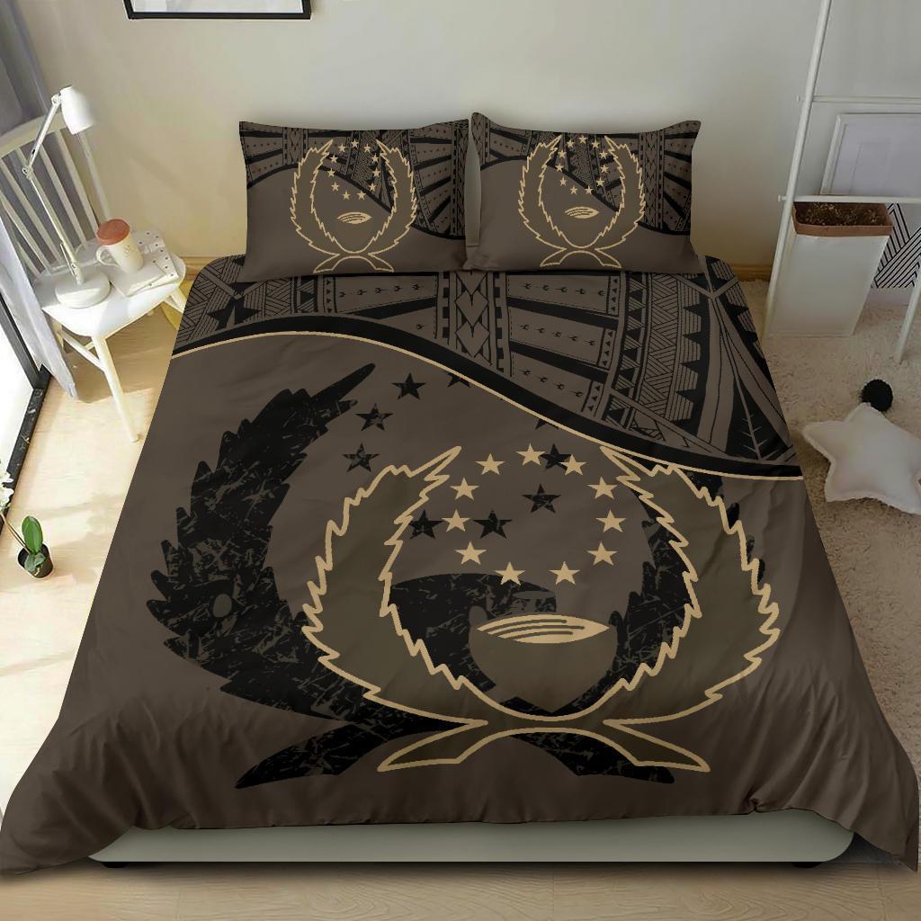 Pohnpei Duvet Cover Set - Pohnpei Flag Brown - Polynesian Pride