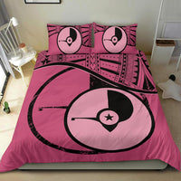 Yap Duvet Cover Set - Yap Flag Tattoo Pink - Polynesian Pride