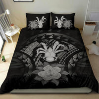 Niue Duvet Cover Set - Coconut Crab & Gray Hibiscus - Polynesian Pride