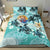 Polynesian Duvet Cover Set - Tahiti Bedding Set Blue Turtle Hibiscus - Polynesian Pride