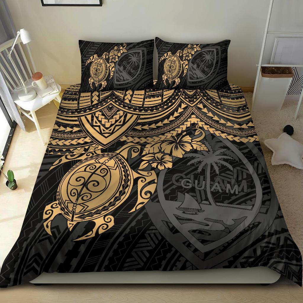 Guam Polynesian Duvet Cover Set - Golden Turtle - Polynesian Pride