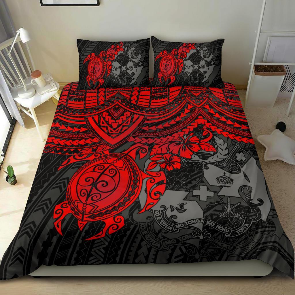 Tonga Polynesian Duvet Cover Set - Red Turtle RED - Polynesian Pride