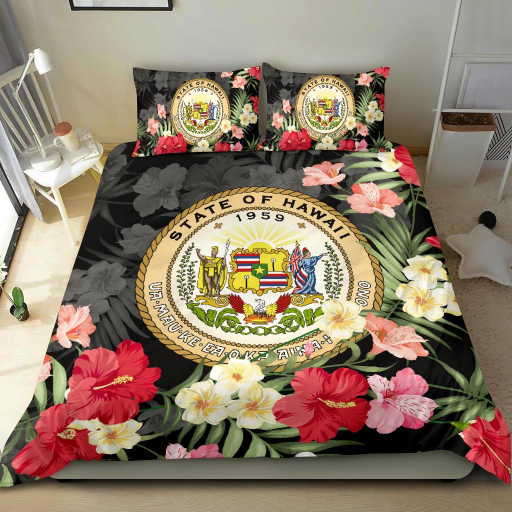 Hawaiian Seal Of Hawaii Hibiscus Polynesian Bedding Set - Polynesian Pride