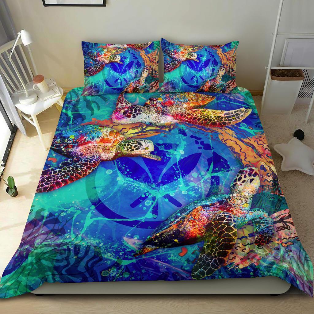 Polynesian Hawaii Duvet Cover Set - Coral Treasure - Polynesian Pride