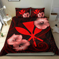Polynesian Hawaii Duvet Cover Set - Hibiscus Red Red - Polynesian Pride