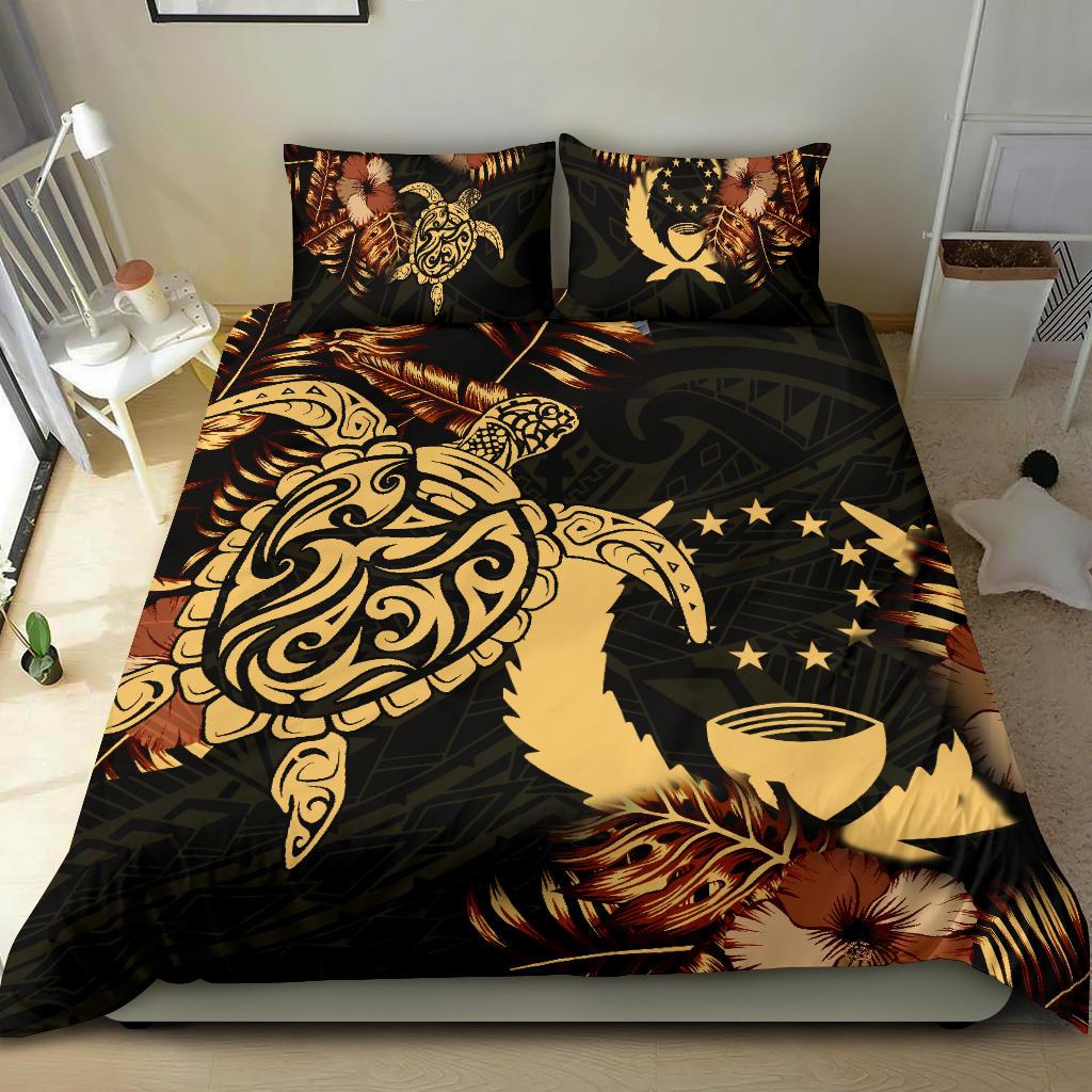 Polynesian Duvet Cover Set - Pohnpei Duvet Cover Set Turtle Lucky Black - Polynesian Pride