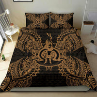 Polynesian Bedding Set - Vanuatu Duvet Cover Set Map Gold - Polynesian Pride