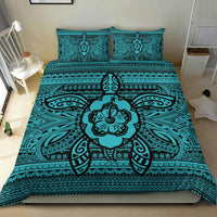Hawaiian Turtle Polyensian Tribal Bedding Set Blue - Polynesian Pride