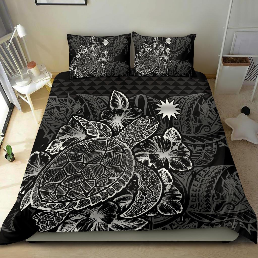 Polynesian Bedding Set - Nauru Duvet Cover Set Black Color - Polynesian Pride