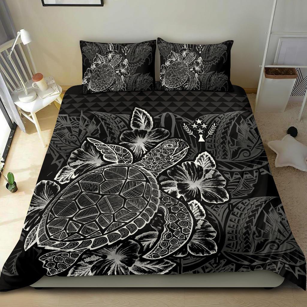 Polynesian Bedding Set - Kosrae Duvet Cover Set Black Color - Polynesian Pride