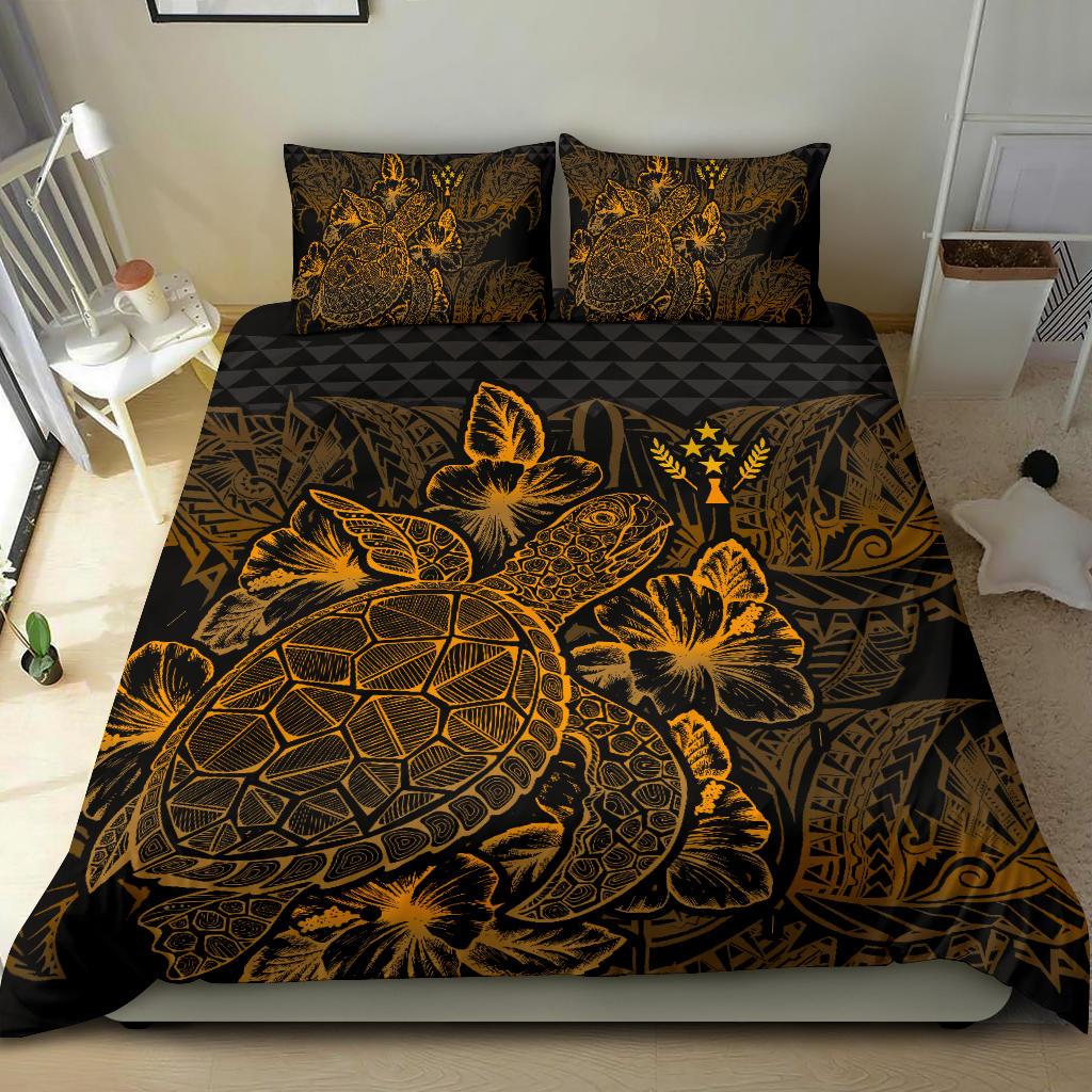 Polynesian Bedding Set - Kosrae Duvet Cover Set Gold Color - Polynesian Pride