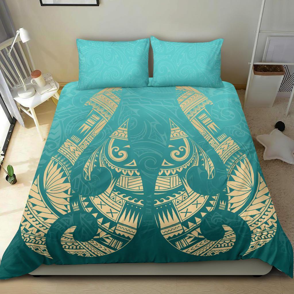 New Zealand Maori Hei Matau Tattoo Bedding Set - Polynesian Pride