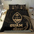 Polynesian Bedding Set - Guam Duvet Cover Set Gold Tribal Wave - Polynesian Pride