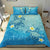 Hawaii Plumeria Deep Blue Turtle Bedding Set - Polynesian Pride