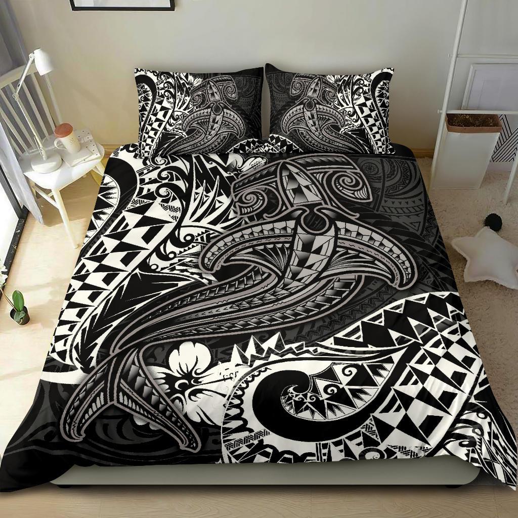 Polynesian Bedding Set - White Shark Polynesian Tattoo - Polynesian Pride