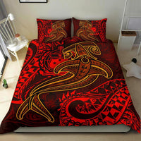 Samoa Bedding Set - Red Shark Polynesian Tattoo - Polynesian Pride