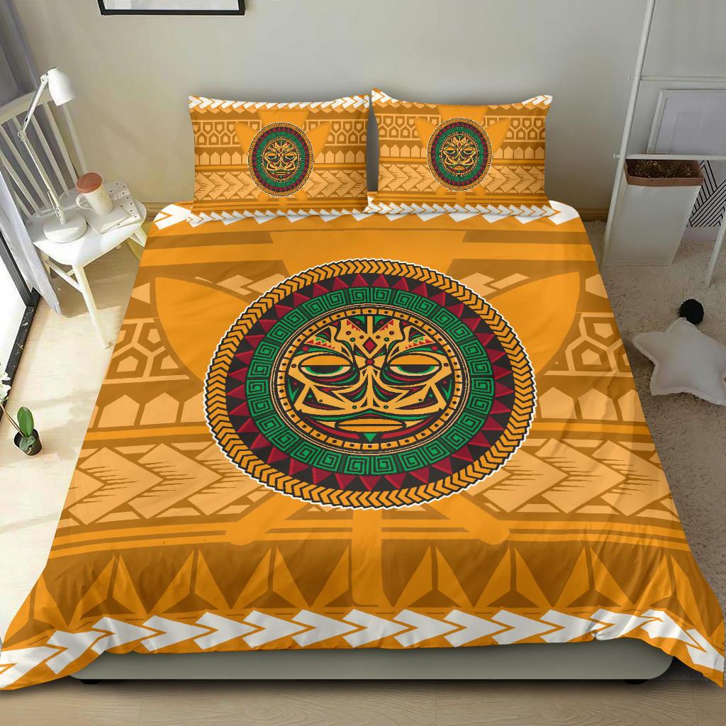 Hawaii Tiki Kanaka Polynesian - Bedding Set AH - Polynesian Pride