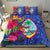 Guam Bedding Set - Hibiscus Polynesian Pattern Blue Version - Polynesian Pride