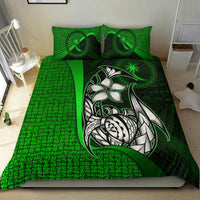 Chuuk Micronesian Bedding Set Green - Turtle With Hook - Polynesian Pride