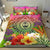 Guam Polynesian Bedding Set - Manta Ray Tropical Flowers - Polynesian Pride