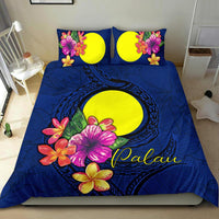 Polynesian Bedding Set - Palau Duvet Cover Set Floral With Seal Blue - Polynesian Pride
