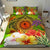 Chuuk Polynesian Bedding Set - Manta Ray Tropical Flowers (Reggae) - Polynesian Pride