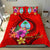 Guam Polynesian Custom Personalised Bedding Set - Floral With Seal Red - Polynesian Pride