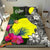 Palau Bedding Set - Turtle Plumeria Banana Leaf Black - Polynesian Pride