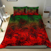 Polynesian Bedding Set - Red Hibiscus Patterns Red - Polynesian Pride