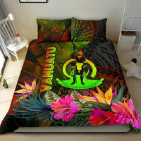 Vanuatu Polynesian Bedding Set - Hibiscus and Banana Leaves - Polynesian Pride