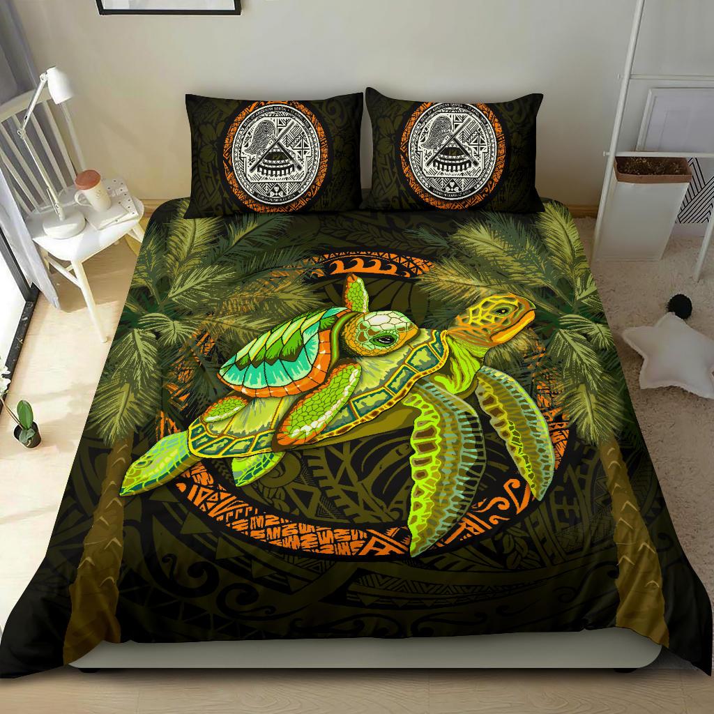 American Samoa Bedding Set - Turtle Palm Tree - Polynesian Pride