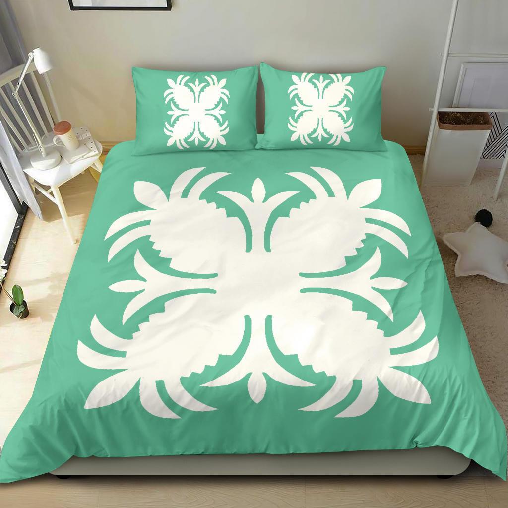 Hawaiian Bedding Set Royal Pattern - Seafoarm - A2 Style - Polynesian Pride