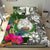 Pohnpei Bedding Set White - Turtle Plumeria Banana Leaf - Polynesian Pride