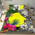 Palau Bedding Set White - Turtle Plumeria Banana Leaf - Polynesian Pride